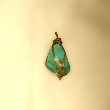 터콰이즈 와이어 랩핑 펜던트