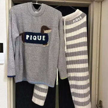 PIQUE 닥스훈트 자수 룸웨어 세트