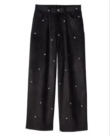 K motif velveteen pants(unisex)/black