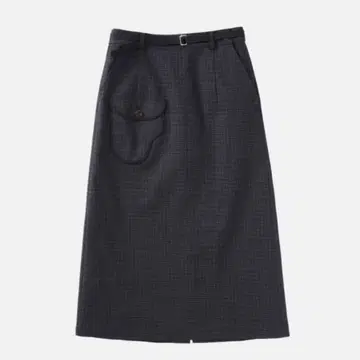 레트로 체크 무늬 스커트