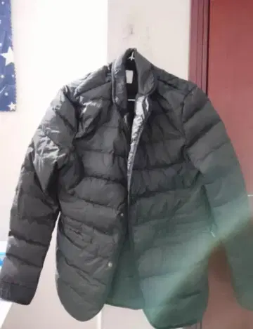 블랙 다운 자켓 S