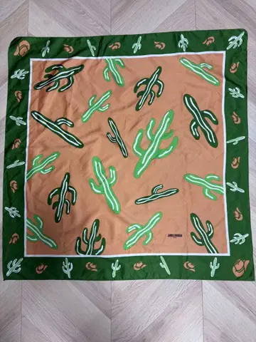 선인장 패턴 스카프 JUNKO SHIMADA PART 2 대형 사이즈