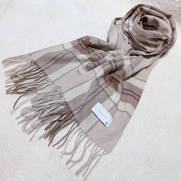 미사용 새상품 솔레이유 캐시미어 100% 스톨 머플러 대형 머플러