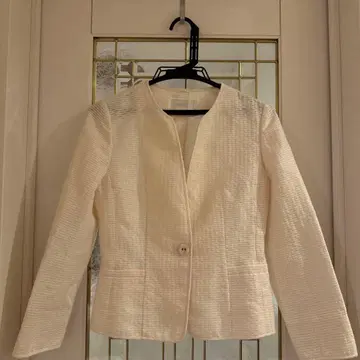 긴자 매기 maggy 아이보리 노카라 자켓