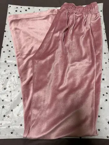 미사용품 MONCLER 벨벳 팬츠 38 핑크