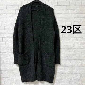 23구 알파카 롱 가디건 가운 38 M~L 차콜 그레이