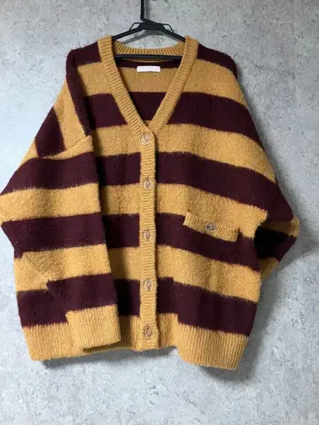 little sunny bite 스트라이프 오버 사이즈 가디건