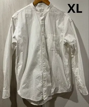 무인양품 와이셔츠 옷깃 없음 XL 사이즈 아이보리색