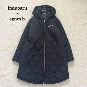 iminoaru 애니에스베 퀼팅 코트 블랙 2way 콜라보