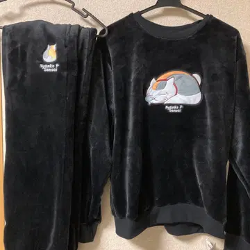 나츠메 우인장 냥코 선생님 파자마 룸웨어 상하의 세트 복슬복슬