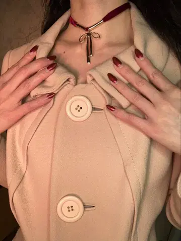 벨로아 원단이 귀여운 리본 초커