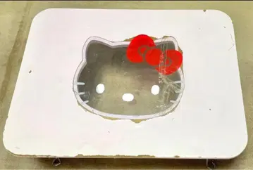 레어 헬로키티 접이식 테이블 핑크색 투명 산리오 키티