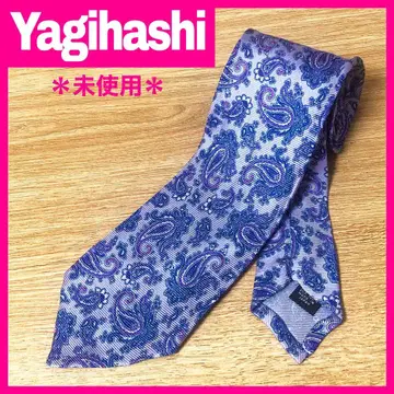 미사용 [야기바시 백화점] 넥타이 페이즐리 무늬 실크 100% 핸드메이드