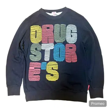 drug store's 패치워크 트레이닝복 맨투맨 블랙