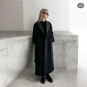 JANEAMARANTH 가죽 트리밍 코트