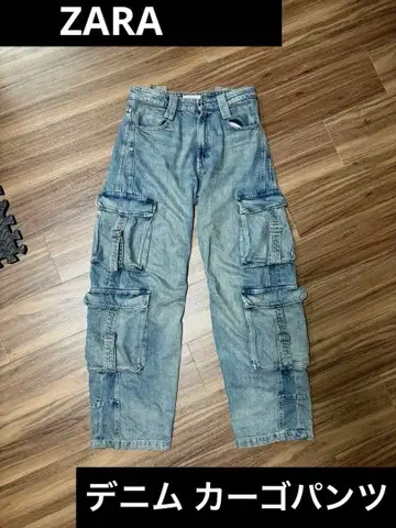 ZARA 카고 데님 팬츠 EUR 36 S 사이즈
