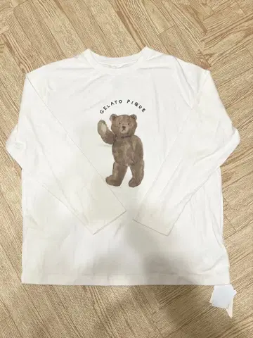 GELATO PIQUE 곰 프린트 긴팔 T셔츠