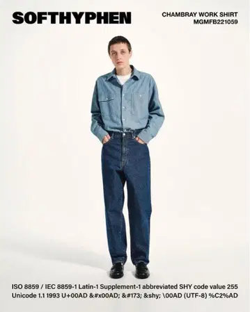 SOFTHYPHEN 소프트하이픈 CHAMBRAY WORK SHIRT