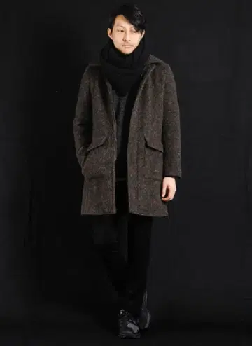 LOUNGE LIZARD x HARRIS TWEED 스텐카라 코트