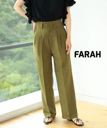 Ray BEAMS [ 별주 ] FARAH 와이드 팬츠