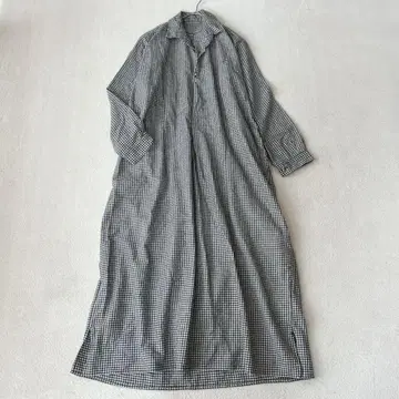 새상품급 다니엘라 그레지스 깅엄 체크 울 스키퍼 원피스 맥시 길이