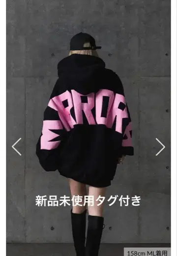 mirror9 아이콘 후드티 블랙 핑크 ML