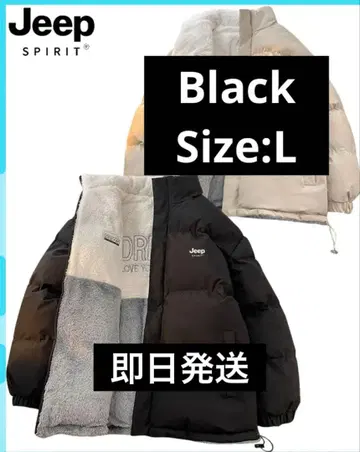 Jeep Spirit 플리스 다운 자켓 블랙 사이즈 L