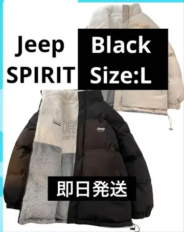 Jeep Spirit 플리스 다운 자켓 블랙 사이즈 L