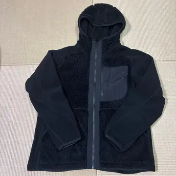 UNIQLO 화이트 마운티니어링 플리스 지퍼 후드티