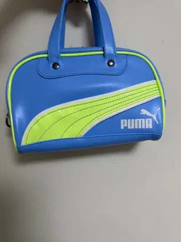 PUMA 핸드백 파랑/옐로우 그린