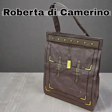 새상품급 로베르타 디 카메리노 다마시에 에코 토트백 로즈 그레이 A4
