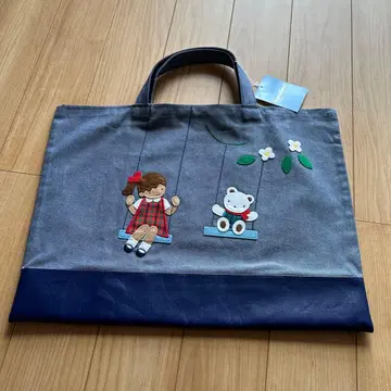 파밀리아 데님백 미사용 새상품 여아 그네 곰