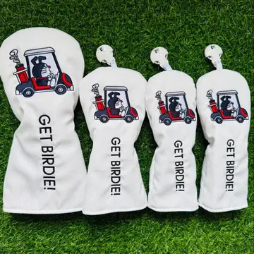 [새상품] 4세트 도라에몽 골프 클럽 헤드커버 1+FW+UT+UT 화이트