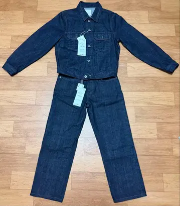 [ 완판템 ] ZARA 크롭 핏 데님 자켓 셋업