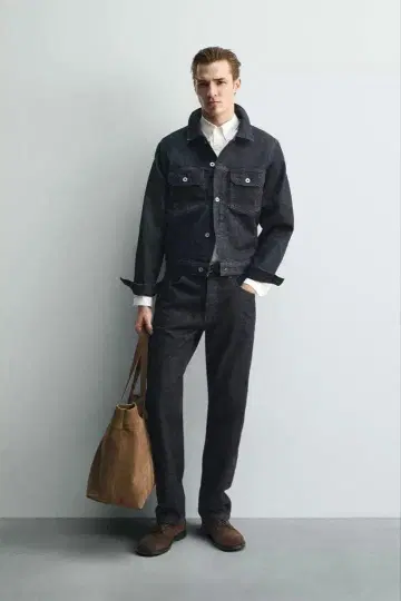 ZARA 크롭 데님 자켓 셋업 M 사이즈