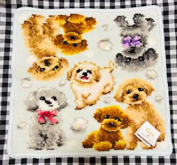 아른죠 ENJEAU 셔닐 직조 푸들 손수건