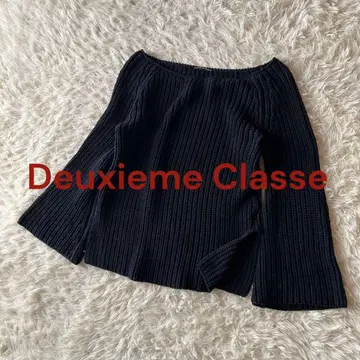 Deuxieme Classe 아제 와이드 슬리브 풀오버 니트 코튼