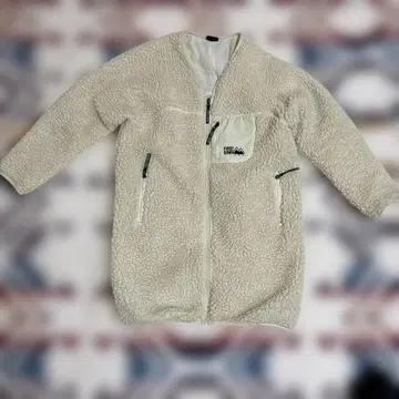 보아 자켓 플리스 자켓 크림 퍼스트 다운 세미롱 기장