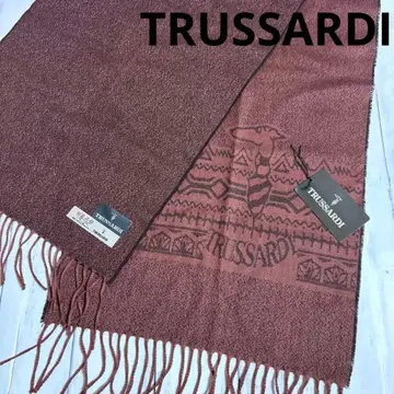 미사용 새상품 TRUSSARDI 트루사르디 캐시미어 혼방 머플러 브라운