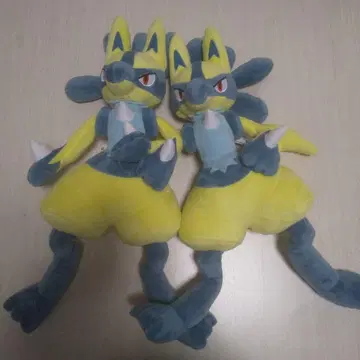 포켓몬스터 루카리오 메챠모후굿토 봉제 인형 옐로우 컬러 루카리오