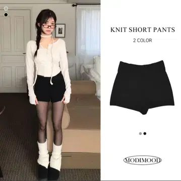 amood modimood 니트 숏팬츠