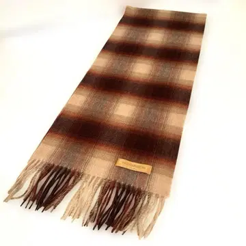 새상품급 캐시미어 100% 옴브레 체크 무늬 머플러