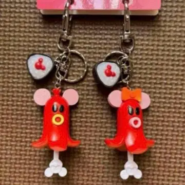 디즈니 미키 & 미니 타코 모양 소시지 키체인 세트