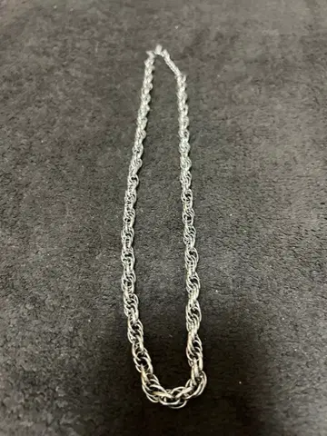 실버 트위스트 체인 목걸이 약 60cm