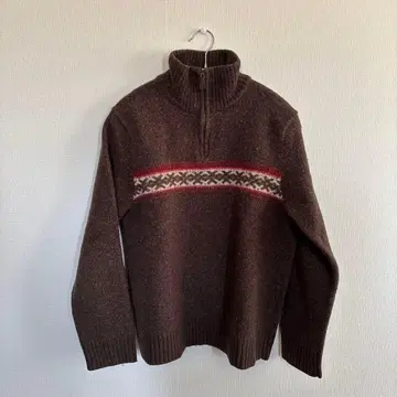 울 혼방 브라운 니트 스웨터