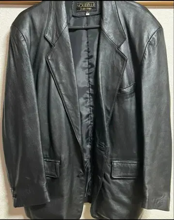 블랙 가죽 테일러드 자켓