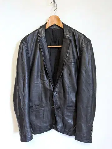 이탈리아제 MUSHER 마샤 시어링 가죽 테일러드 자켓 양가죽