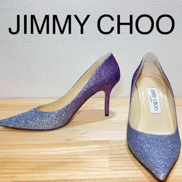 지미추 JIMMY CHOO 글리터 펌프스 실버 라메 23