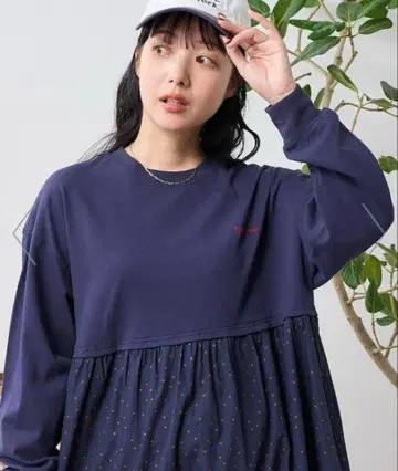 FREAK'S STORE 도트 콤비 도킹 원피스