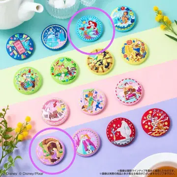 디즈니 자수 캔뱃지 [ 아리엘 라푼젤 ]